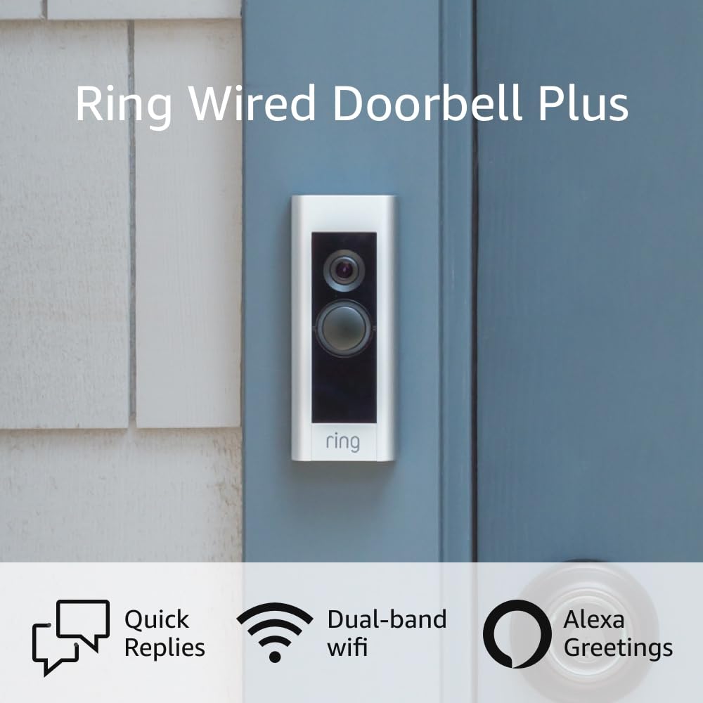 Ring Wired Doorbell Plus (Video Doorbell Pro): HD Video, Smart Alerts, Advanced Security