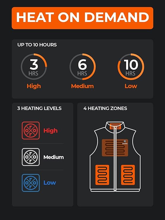 ORORO Women's Lightweight Heated Vest with Battery Pack