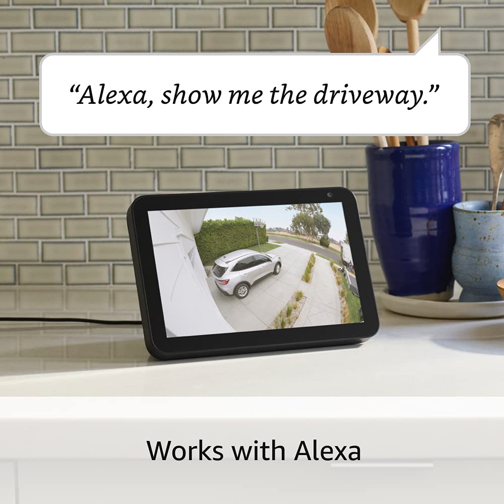 Ring Floodlight Cam Wired Plus (newest model) with motion-activated 1080p HD video, White