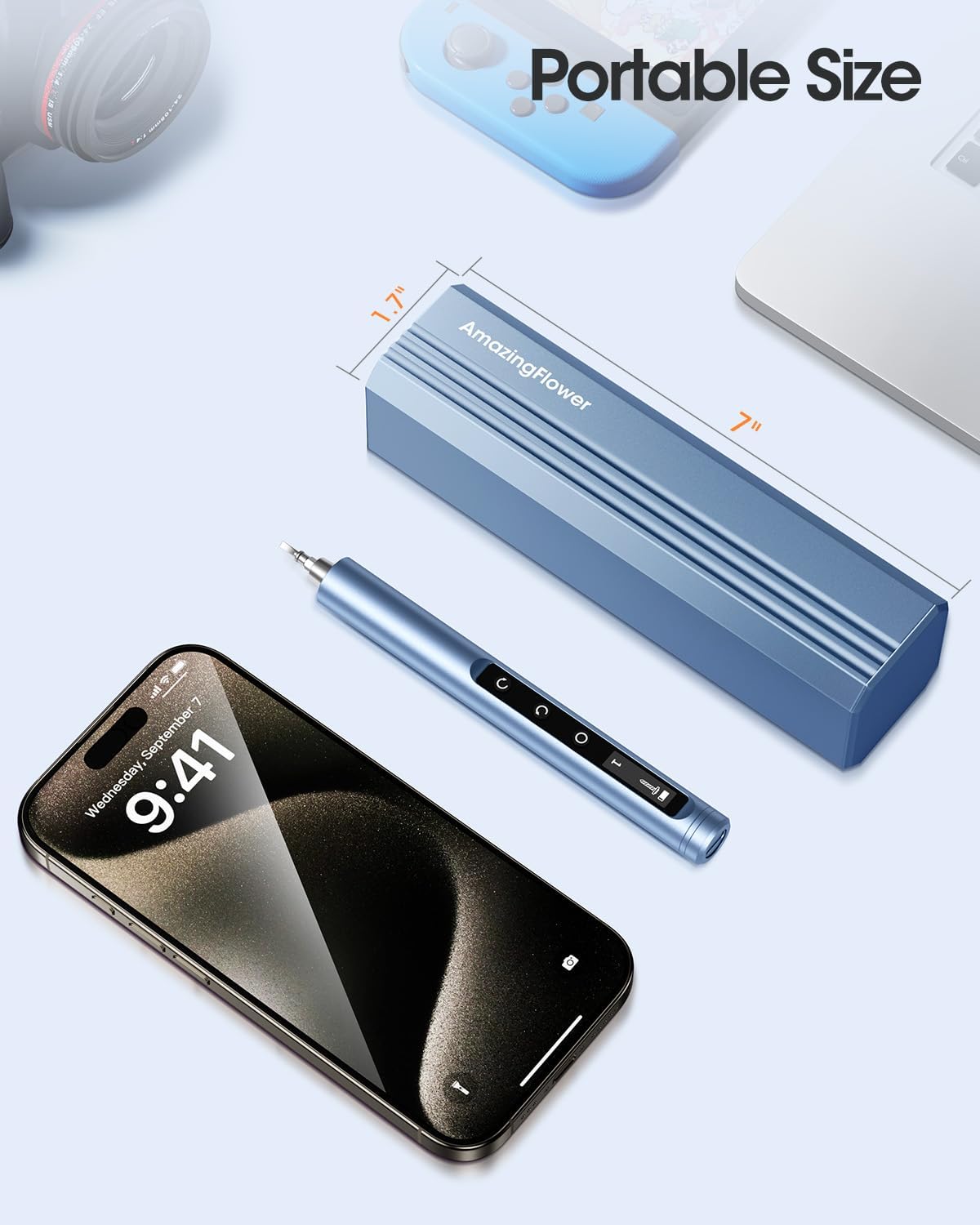 All-in-One Cordless Screwdriver Kit: 42 Bits, 5 Torque, Magnetic Case! 📦