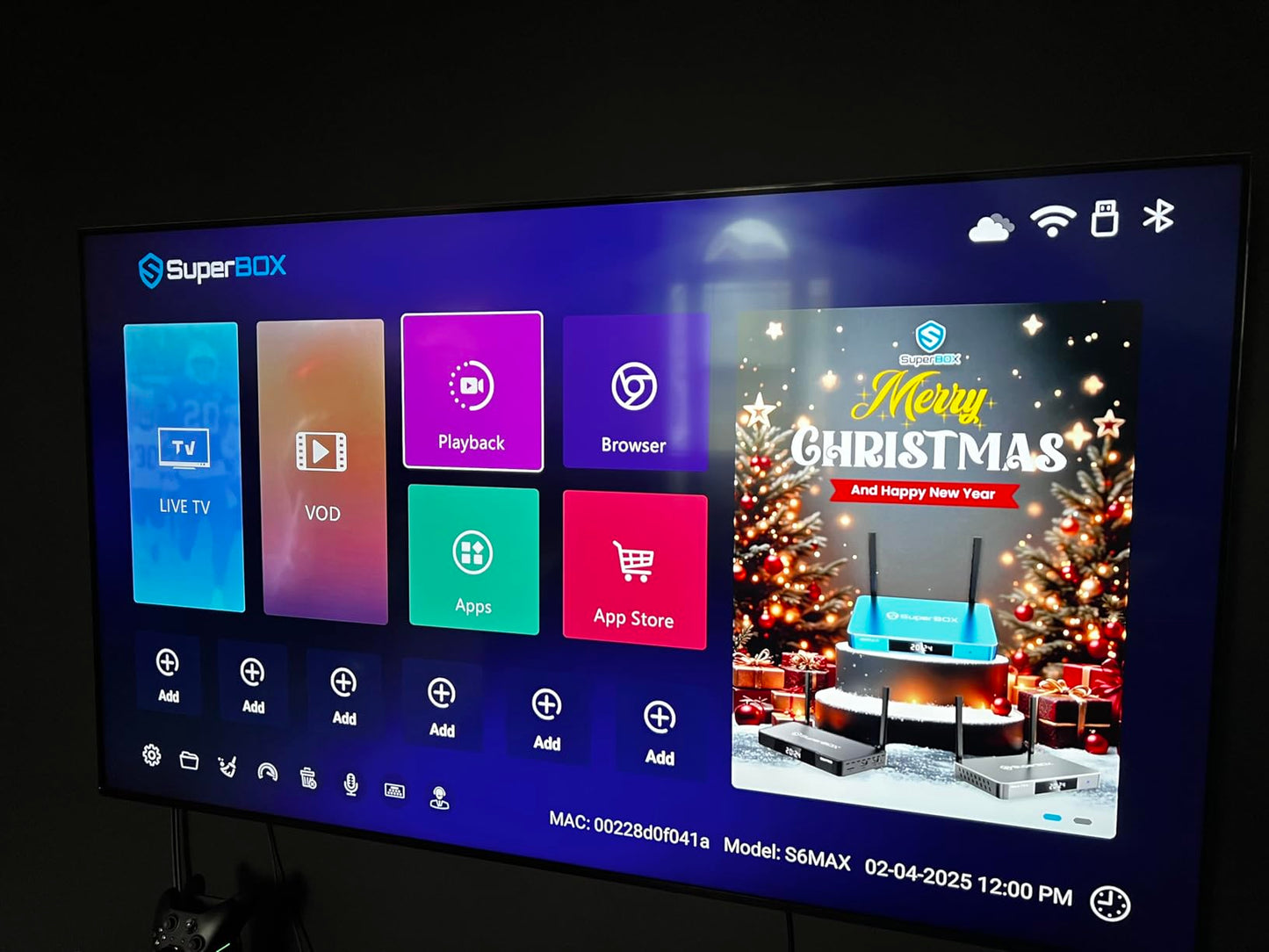 S6 Max Superbox 2025 Fully Loaded 6K Ultra HD with Voice Control HDMI Cable Power Supply TF Card USB Flash Driver Manual Instruction(4+64)