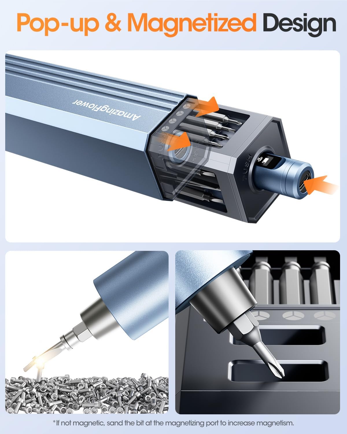 All-in-One Cordless Screwdriver Kit: 42 Bits, 5 Torque, Magnetic Case! 📦