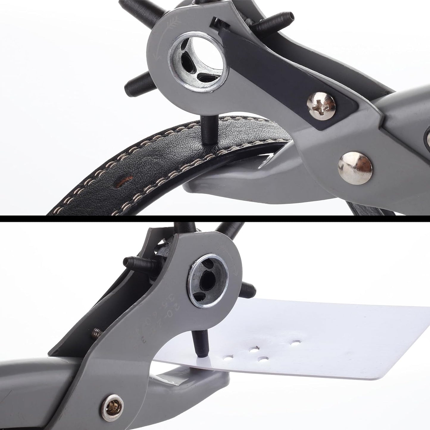 Adjustable Leather Hole Punch Tool - Multiple Sizes for Belts & More