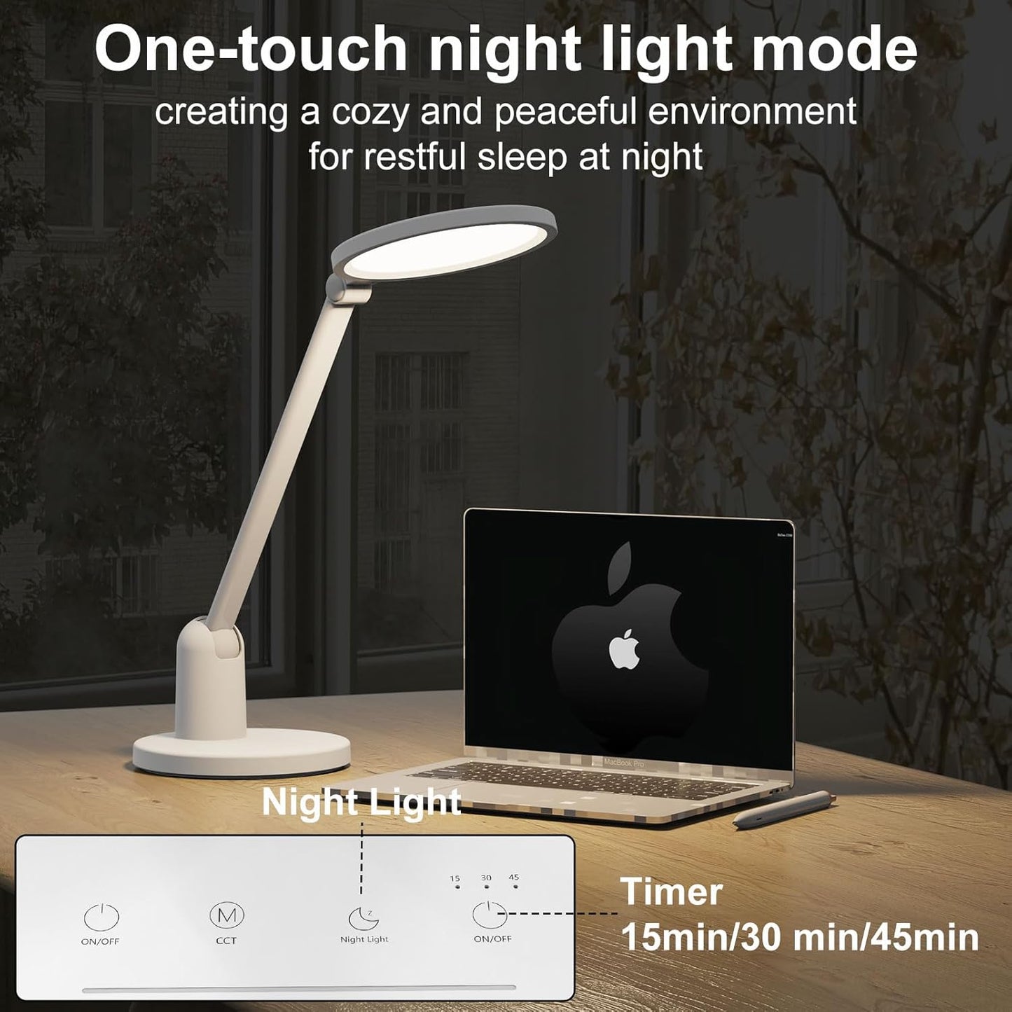 Ultra Bright 1000LM LED Desk Lamp - Dimmable, Eye-Care, Timer, 3000K-6000K, Stable Base