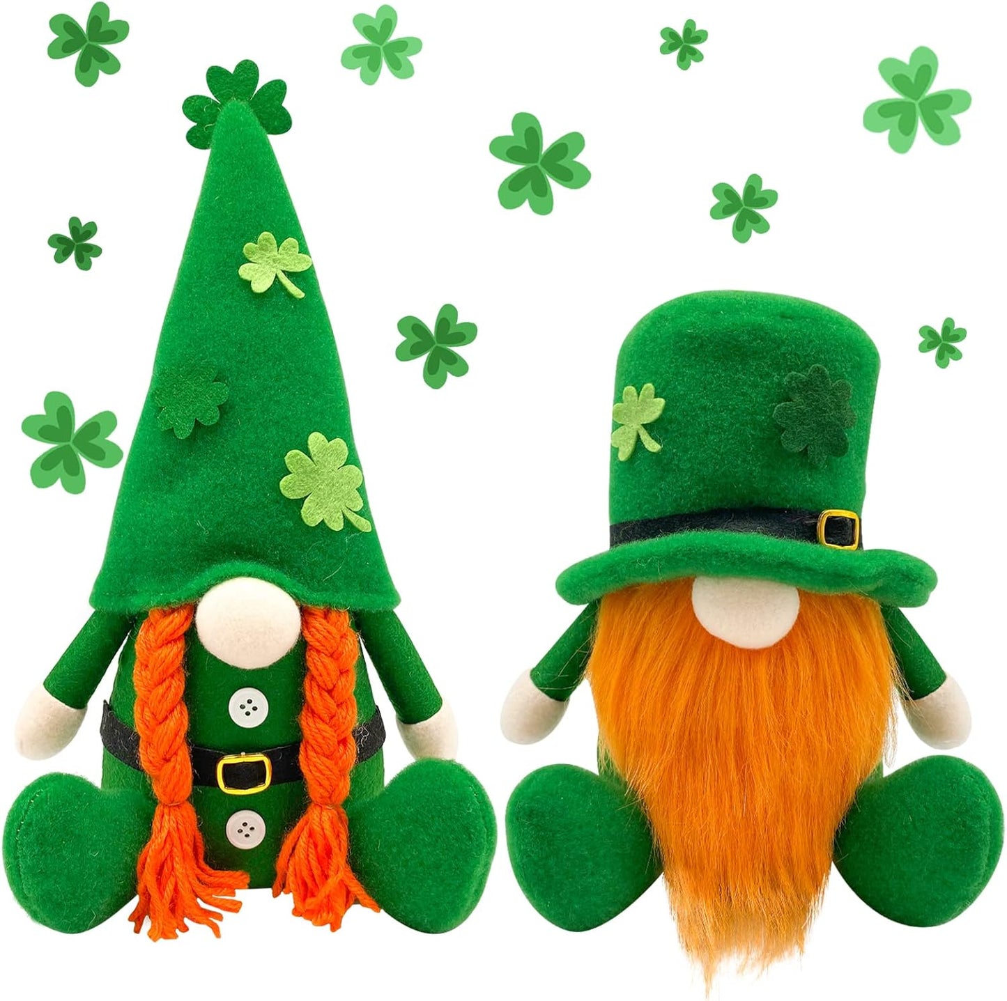 St Patricks Day Decorations Gnome Plush Home Table Ornament Decor Green Irish Faceless St Patricks Day Gnome for St Patricks Day Gifts Faceless Dwarf Swedish Leprechaun