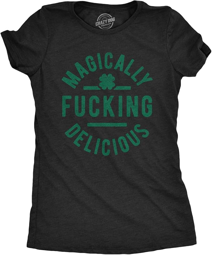 Womens St Patricks Day T Shirts Funny Shenanigans Clover Graphic Tees for Women
