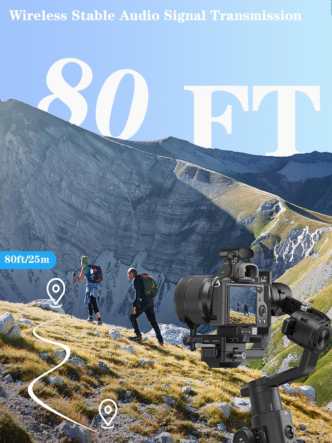 2x Wireless Lapel Microphones with LED Display: Noise Cancelling, Reverb, Mute - iPhone/Android/Camera for Vlog/Podcast/TikTok